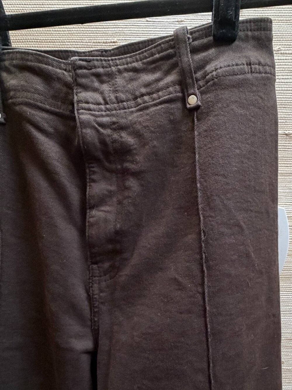 Zara ZW Collection High Waist Wide Leg Jeans Brown Size 27 US 4 - Picture 4 of 5